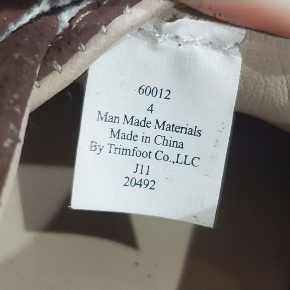 Baby Leather Shoes Size 4 Classic Brown Baby Shoes with Cream Laces - Picture 5 of 7